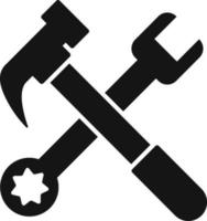 Hammer, Optionen. Reparatur Werkzeug, Reparatur Vektor Symbol, Wartung, Instandsetzung Vektor Symbol auf Weiß Hintergrund