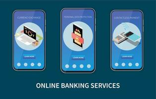 online Bankwesen Dienstleistungen vektor