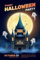 Lycklig halloween fest plakat vektor