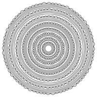 Fantasie Mandala von runden Elemente und Bögen, Anti-Stress Färbung Seite mit runden Motive vektor