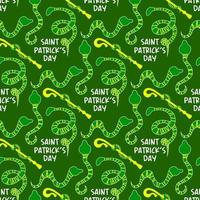 Heilige Patrick s Tag nahtlos Muster mit Kleeblatt vektor