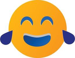 Orange und Blau Lächeln Emoji Symbol vektor