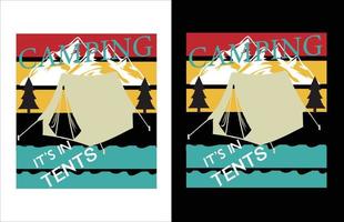 camping t-shirt design vactor , berg t-shirt design vactor vektor