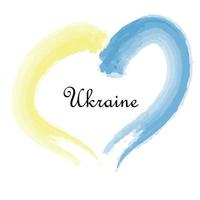 mit Ukraine im das Herz. Flagge von Ukraine im ein Aquarell Stil vektor