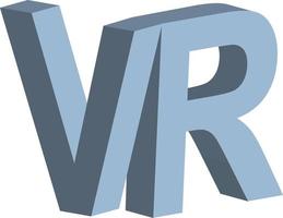 vr virtuell Wirklichkeit Brief v und r vektor