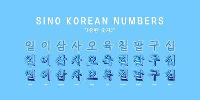 sino koreanska tal typografi vektor