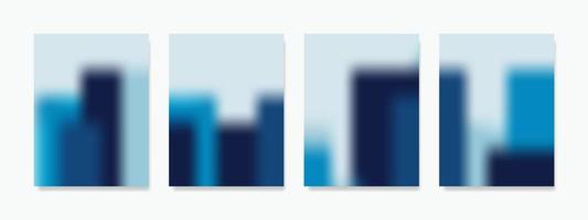 architektonisch Mauer Kunst druckt mit verschwommen Wirkung. Pastell- Blau Gradient Gittergewebe Illustration zum Dekor, Poster, und Drucke. geometrisch Sammlung mit Licht und Schatten. vektor