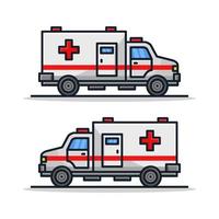 Krankenwagen auf weißem Hintergrund