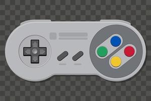 video spel kontroller. retro gamepad är ikoniska symboler av klassisk video gaming från de 80s och 90-tal. vektor illustration