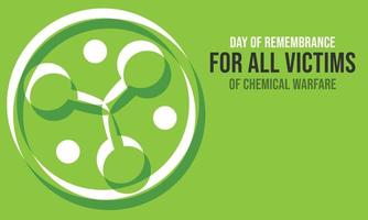 Tag von Erinnerung zum alle die Opfer von chemisch Krieg. Vorlage zum Hintergrund, Banner, Karte, Poster vektor