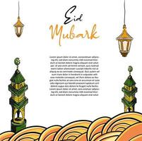 eid mubarak islamic ögonblick fri vektor