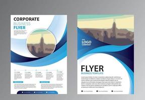 Blue Flyer Business Template Set vektor