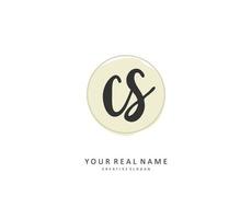 c s cs Initiale Brief Handschrift und Unterschrift Logo. ein Konzept Handschrift Initiale Logo mit Vorlage Element. vektor