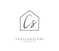 c s cs Initiale Brief Handschrift und Unterschrift Logo. ein Konzept Handschrift Initiale Logo mit Vorlage Element. vektor