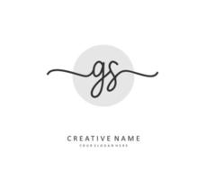 G s gs Initiale Brief Handschrift und Unterschrift Logo. ein Konzept Handschrift Initiale Logo mit Vorlage Element. vektor