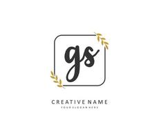 G s gs Initiale Brief Handschrift und Unterschrift Logo. ein Konzept Handschrift Initiale Logo mit Vorlage Element. vektor