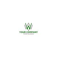 ww Holz Baum Logo Design Vektor