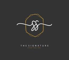 s ss Initiale Brief Handschrift und Unterschrift Logo. ein Konzept Handschrift Initiale Logo mit Vorlage Element. vektor