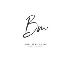 b m bm Initiale Brief Handschrift und Unterschrift Logo. ein Konzept Handschrift Initiale Logo mit Vorlage Element. vektor