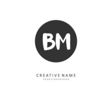 b m bm Initiale Brief Handschrift und Unterschrift Logo. ein Konzept Handschrift Initiale Logo mit Vorlage Element. vektor