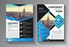 Blue Flyer Business Template Set vektor