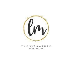 l m lm Initiale Brief Handschrift und Unterschrift Logo. ein Konzept Handschrift Initiale Logo mit Vorlage Element. vektor
