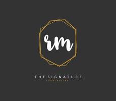 r m rm Initiale Brief Handschrift und Unterschrift Logo. ein Konzept Handschrift Initiale Logo mit Vorlage Element. vektor