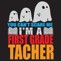 du kan inte skrämma mig jag är en först kvalitet lärare vektor