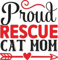stolz Rettung Katze Mama vektor