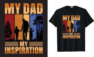 min pappa min inspiration- fars dag design, typografi t-shirt vektor