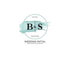 Initiale bs Brief Schönheit Vektor Initiale Logo, Handschrift Logo von Initiale Unterschrift, Hochzeit, Mode, Schmuck, Boutique, Blumen- und botanisch mit kreativ Vorlage zum irgendein Unternehmen oder Geschäft.