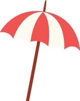 das Strand Regenschirm ist Rot. vektor