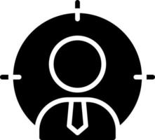 Kopfjagd schwarz Glyphe Symbol. Exekutive Suche Service. Mensch Ressourcen. Einstellung qualifiziert Mitarbeiter. Silhouette Symbol auf Weiß Raum. solide Piktogramm. Vektor isoliert Illustration