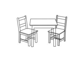 barn trä tabell och 2 stol uppsättning vektor design. trä tabell och 2 stol uppsättning vektor illustration. trä tabell och 2 stol uppsättning isolerat vit bakgrund.