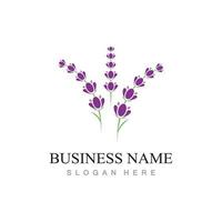 frisch Lavendel Blume Logo Design Vektor Vorlage