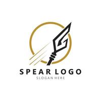 Speer Logo Design mit Vorlage Vektor Illustration