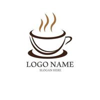 Kaffee Tasse Logo mit Vektor Stil Vorlage