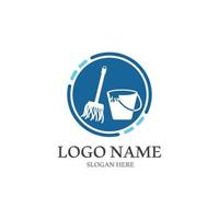 Reinigung Logo mit Vektor Illustration Symbol Vorlage