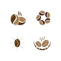 kaffeböna ikon vektor