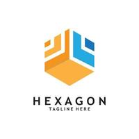 abstrakt Hexagon Logo Vektor Illustration Vorlage