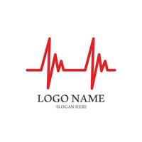 hjärta slå logotyp eller puls linje logotyp för medicinsk medicin med modern vektor illustration begrepp.