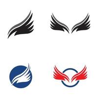 minimalistisch Vogel Flügel Logo. einfach Bearbeitung von Vorlage Vektor Illustration.
