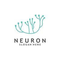 Nerv Zelle Logo oder Neuron Logo mit Vektor Vorlage