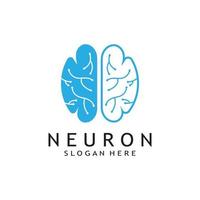 Nerv Zelle Logo oder Neuron Logo mit Vektor Vorlage