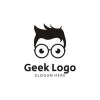 Geek Logo Vorlage Vektor Illustration.