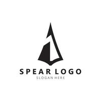 Speer Logo Design mit Vorlage Vektor Illustration