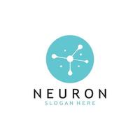 Nerv Zelle Logo oder Neuron Logo mit Vektor Vorlage