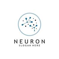 Nerv Zelle Logo oder Neuron Logo mit Vektor Vorlage