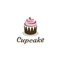 Cupcake Vektor Logo Vorlage. Logo zum Kuchen Geschäft, Aufkleber, Etikett, usw.