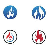 lodernd Feuer, Glut, Feuerball Logo und Symbol Vektor Bild. mit Vorlage Illustration Bearbeitung.